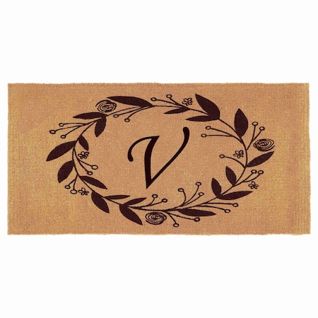 Calloway Mills Monogram Door Mat, Coir, Black, Natural, 36 in W x 72 in L 103363672V